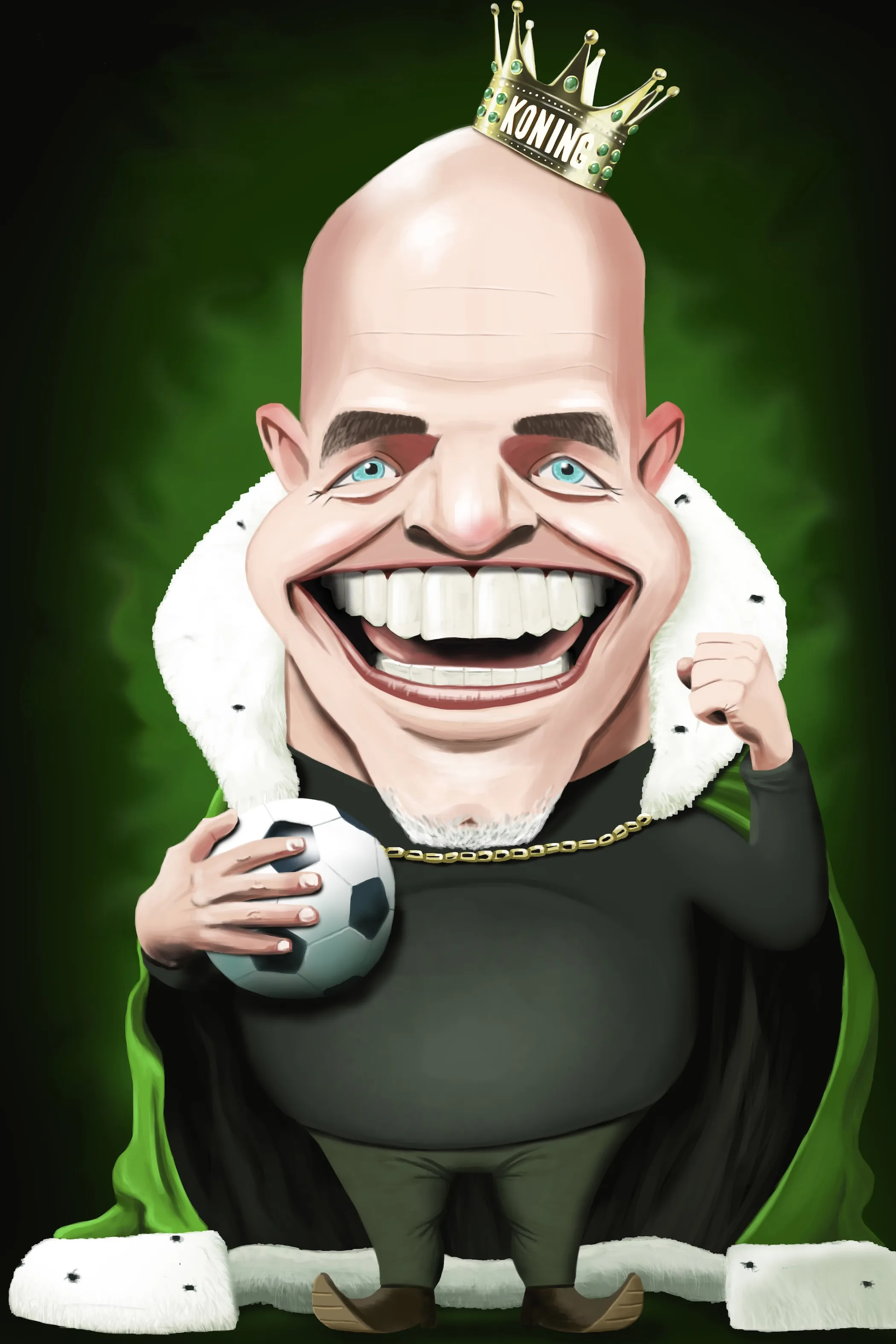 Cartoon portret met lichaam